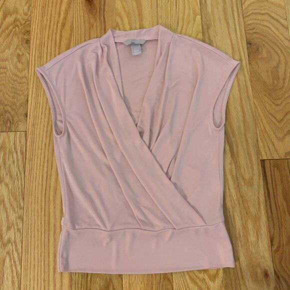 H&M | Soft Pink Sleeveless Wrap Top | XS Extra Small - Picture 2 of 6